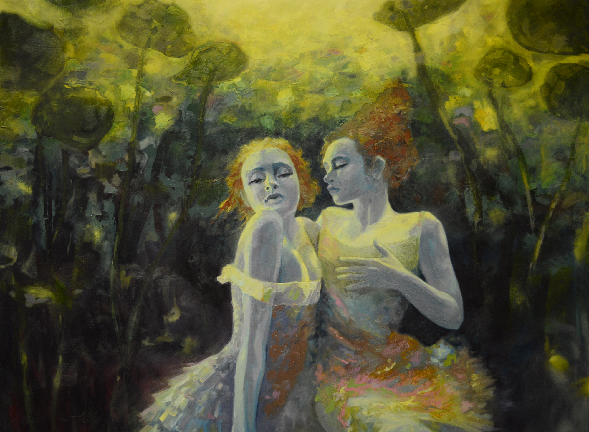 Uimlejad · õli lõuendil, 2021 · 100 × 120 cm