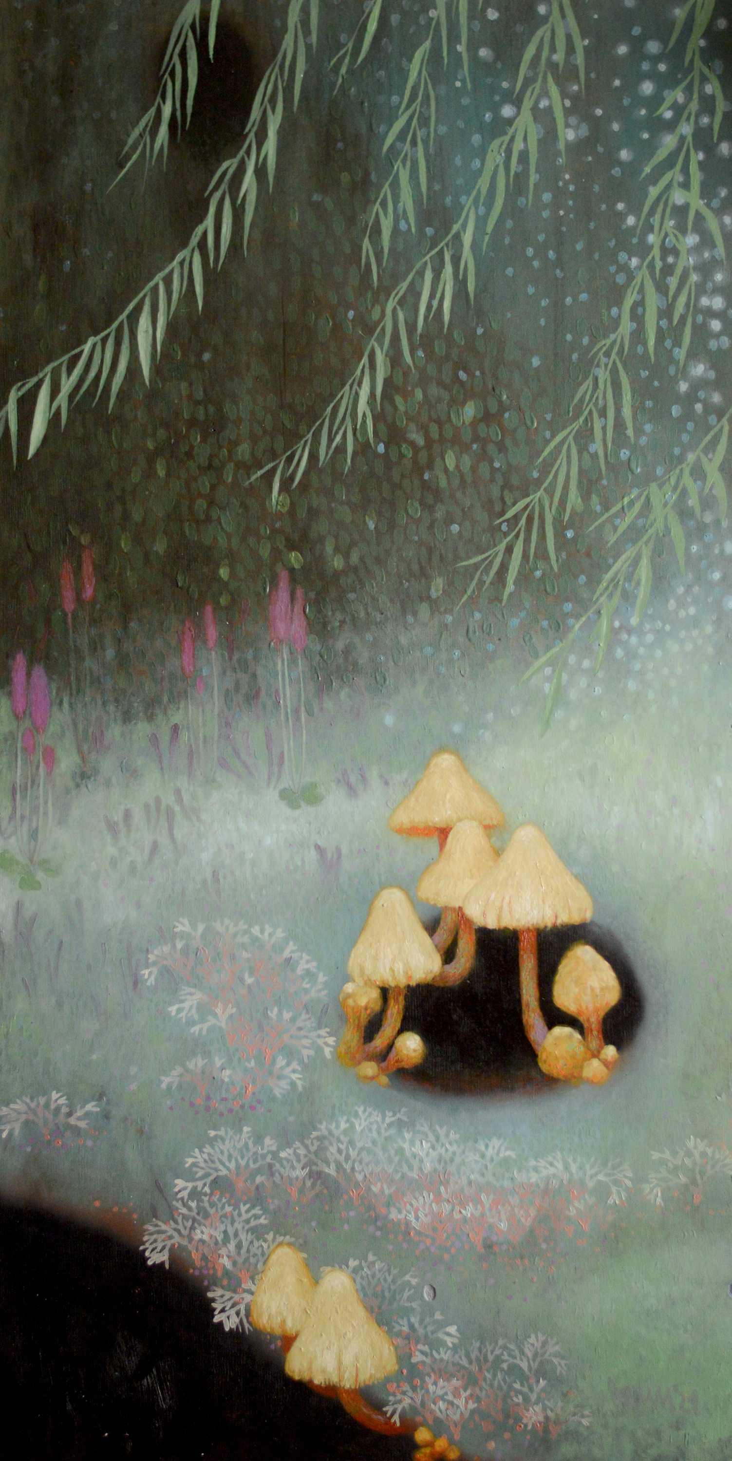Seeneskene · õli vineeril, 2024 · 125 × 62 cm