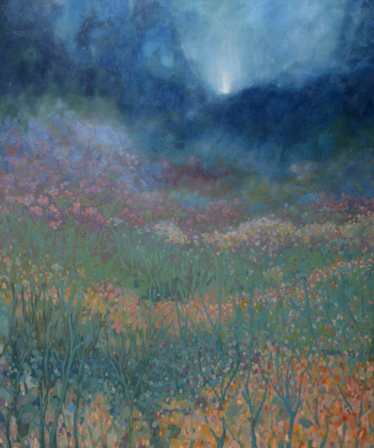 Org · õli lõuendil, 2023 · 120 × 100 cm